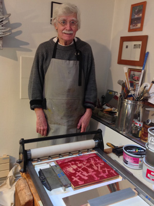 Blocage de la gravure sur la presse